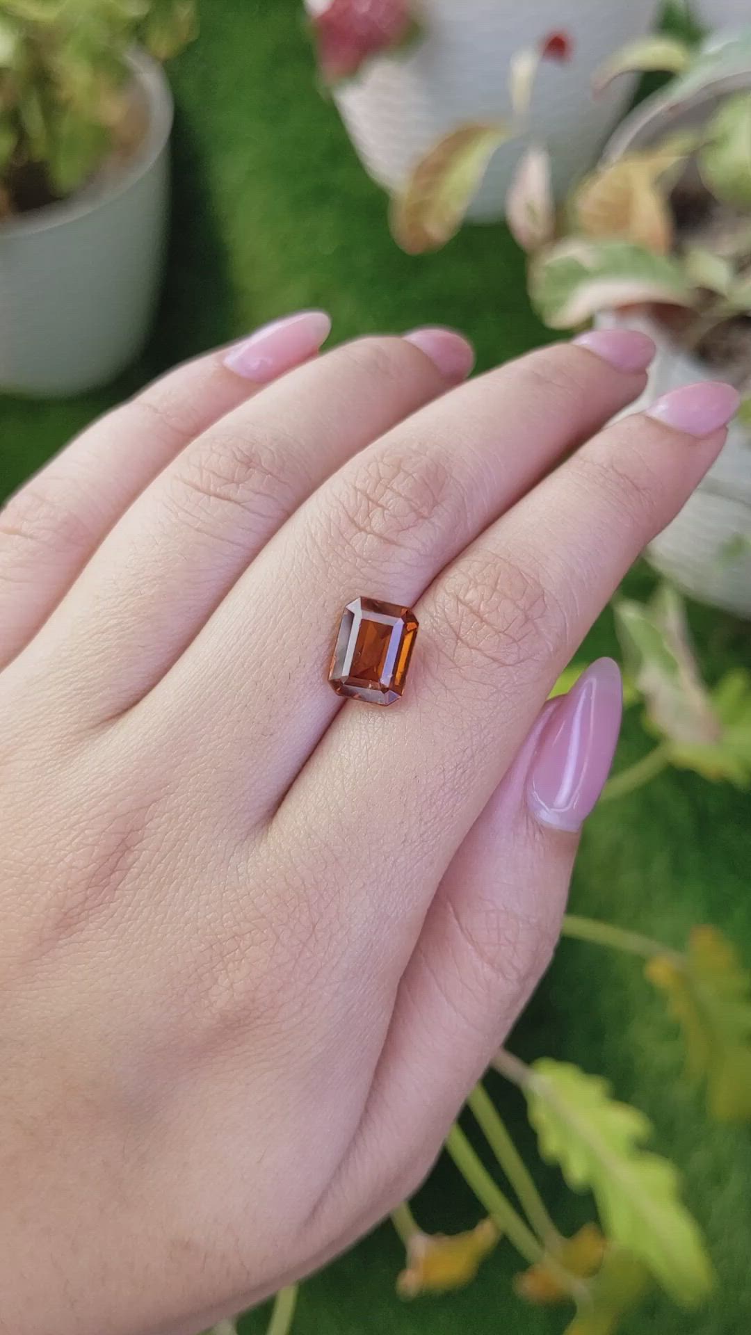 4.29 Ct. Orange Hessonite Garnet from Madagascar Size Video