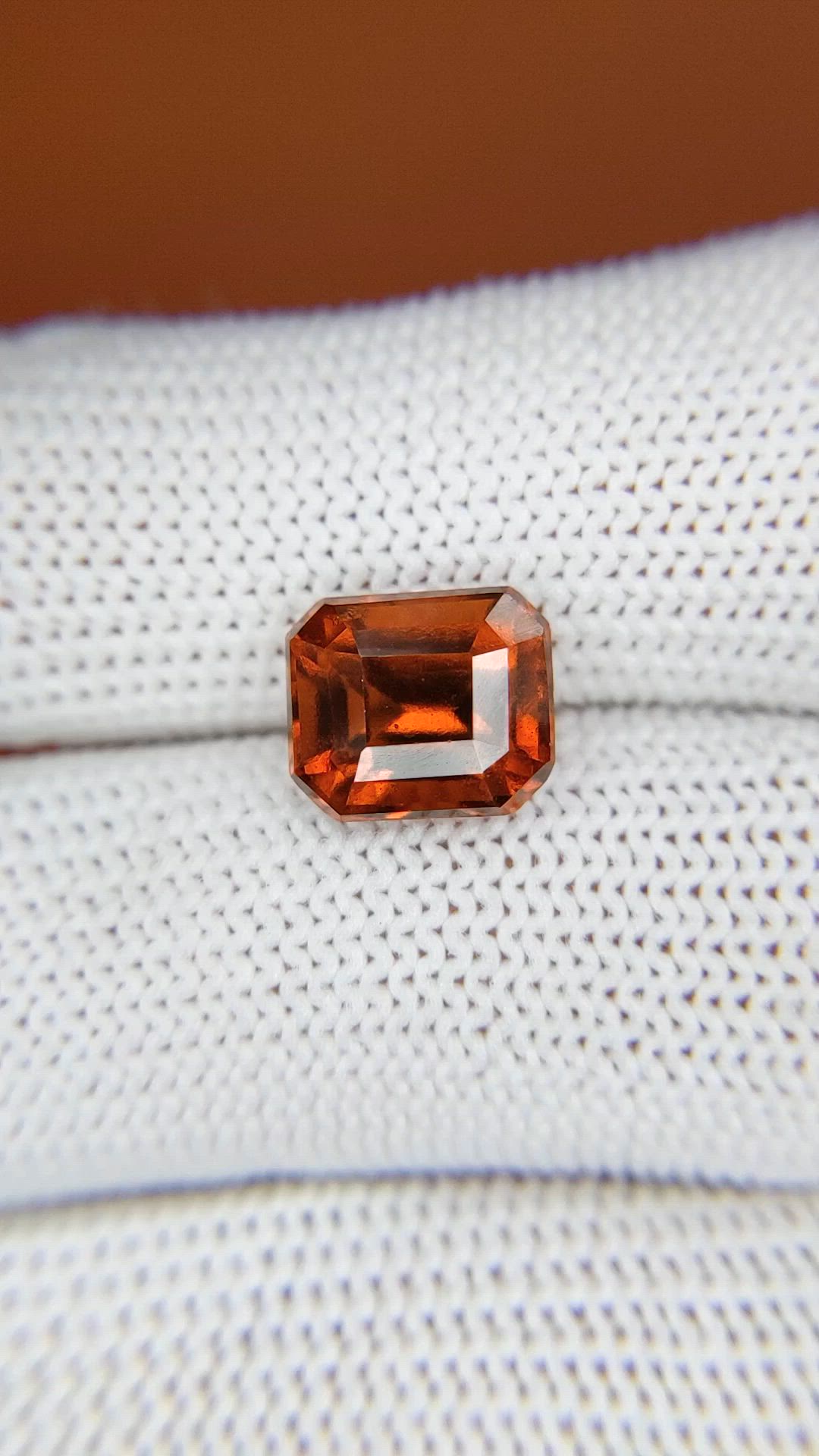 4.30 Ct. Orange Hessonite Garnet from Madagascar Size Video