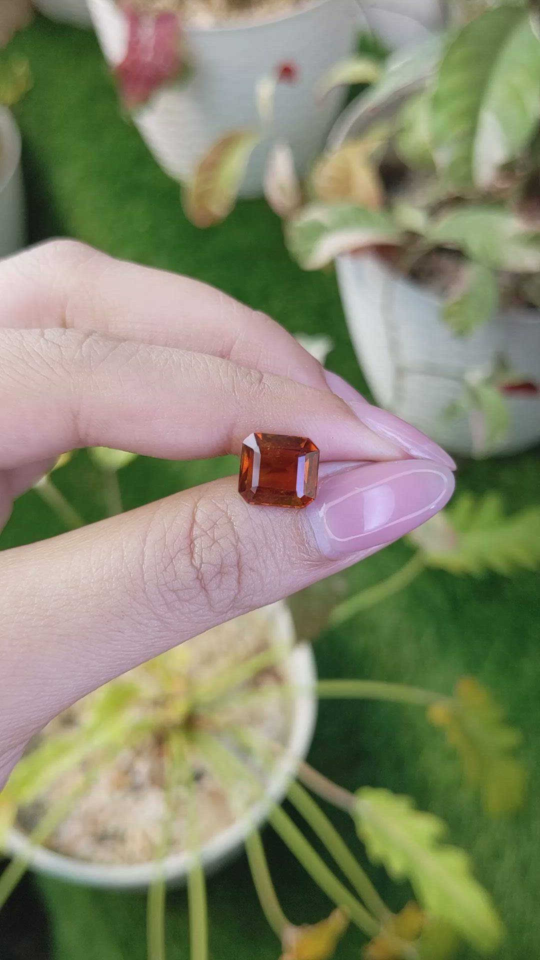 4.43 Ct. Orange Hessonite Garnet from Madagascar Size Video
