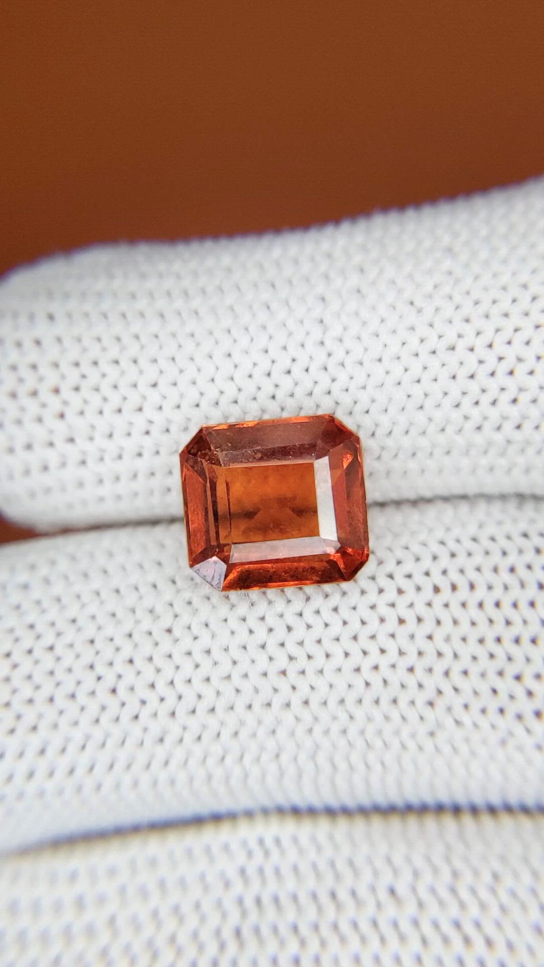 4.43 Ct. Orange Hessonite Garnet from Madagascar Size Video