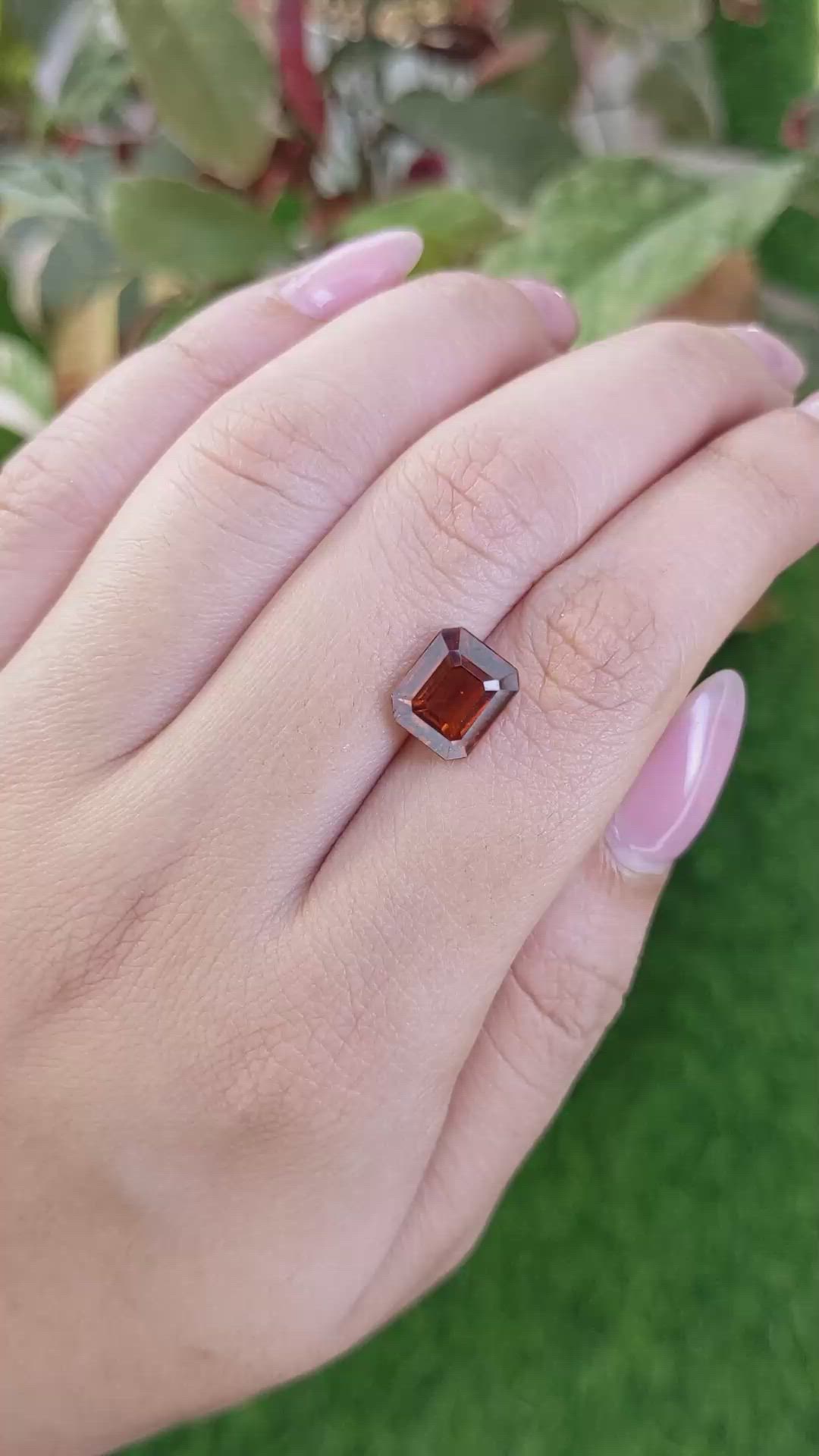 3.60 Ct. Reddish Orange Hessonite Garnet from Madagascar Size Video