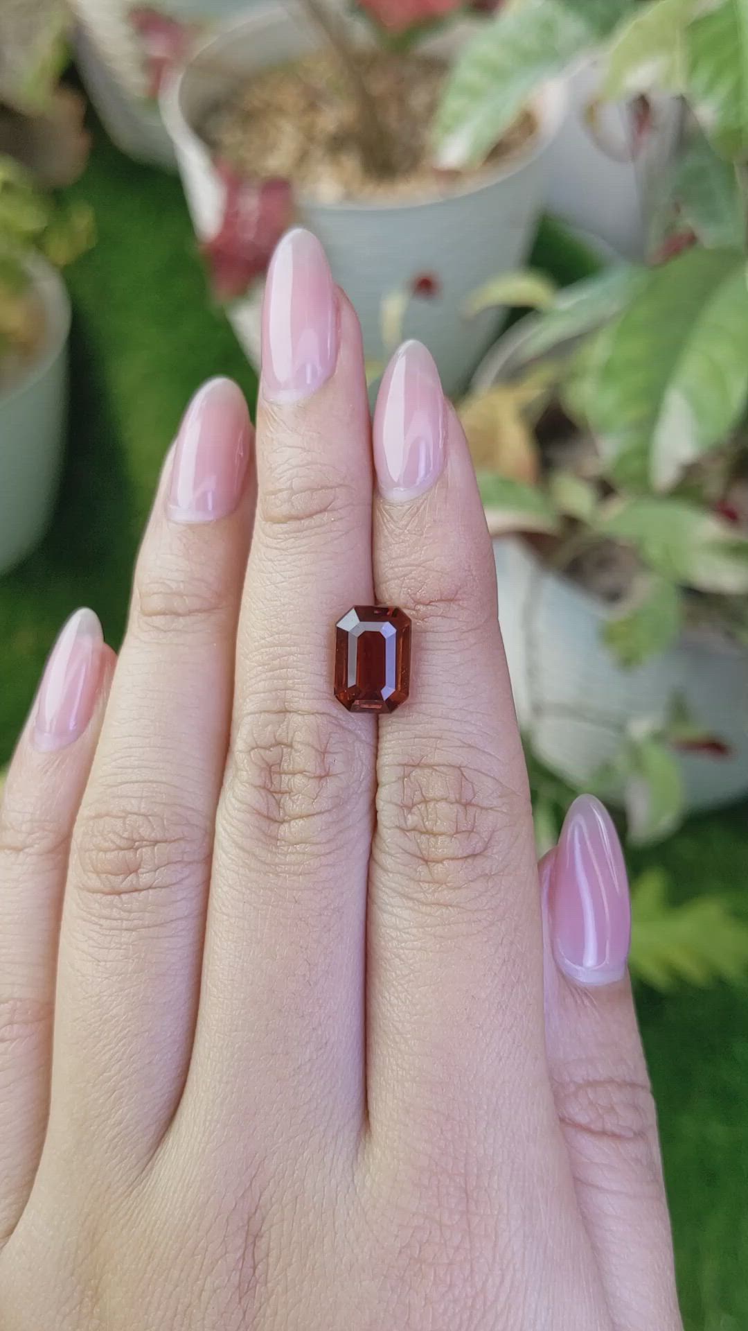 4.74 Ct. Orange Hessonite Garnet from Madagascar Size Video