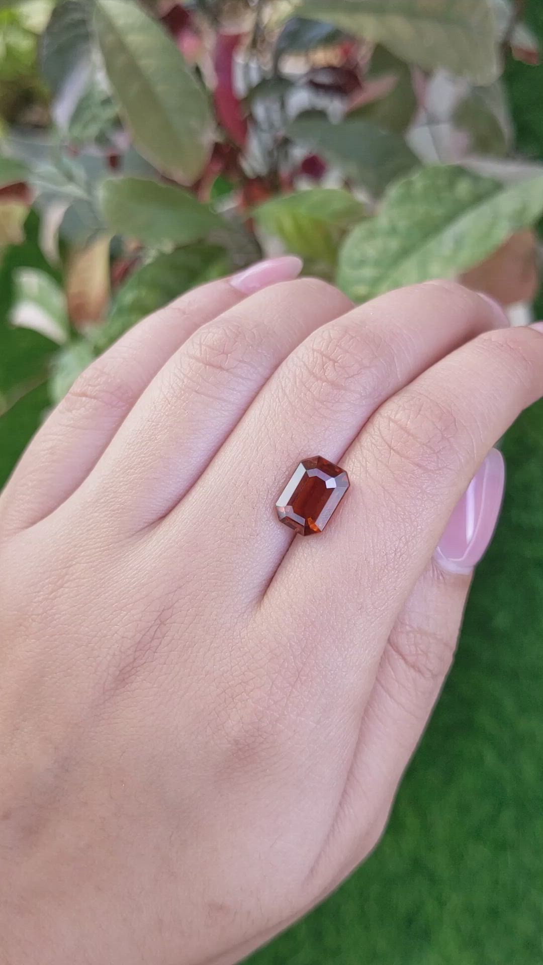 4.74 Ct. Orange Hessonite Garnet from Madagascar Size Video