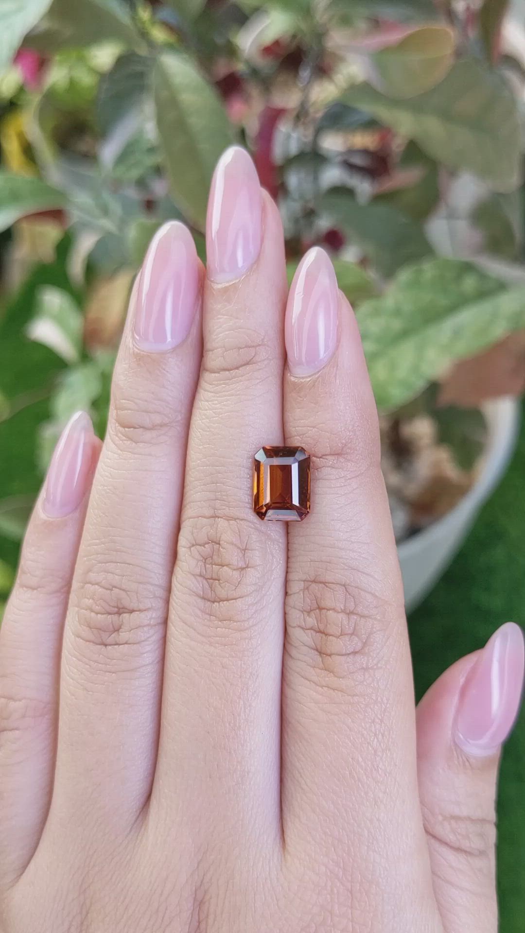 3.40 Ct. Reddish Orange Hessonite Garnet from Madagascar Size Video