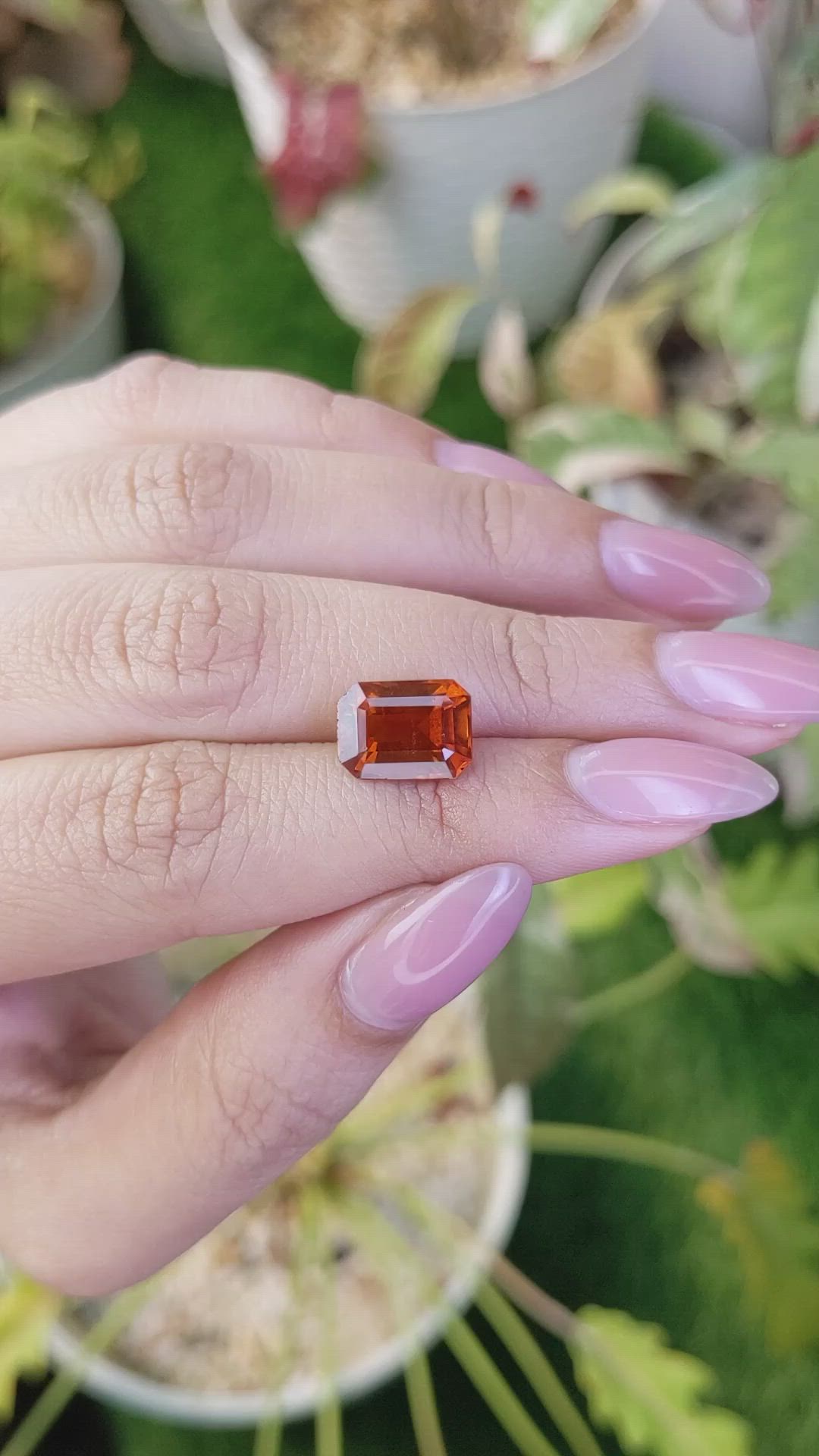 4.51 Ct. Orange Hessonite Garnet from Madagascar Size Video