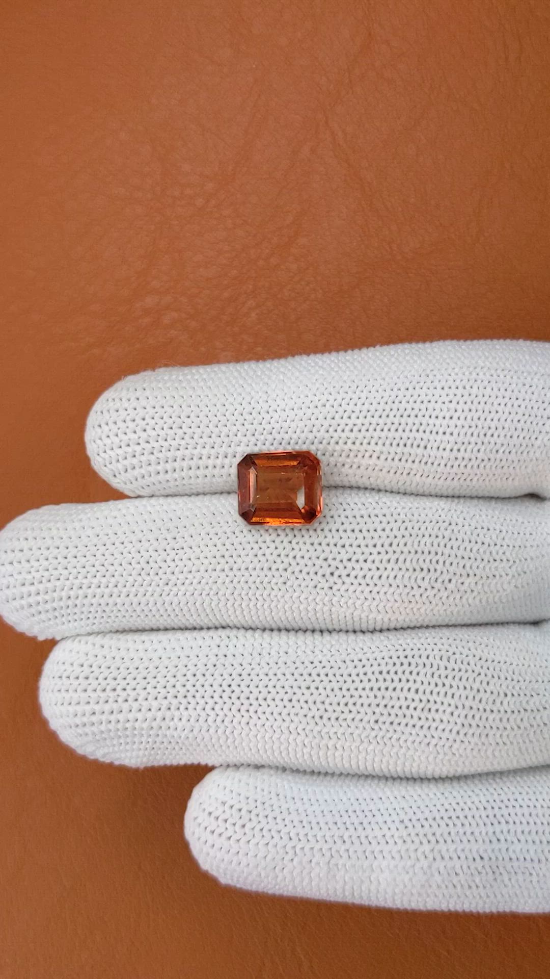 4.29 Ct. Orange Hessonite Garnet from Madagascar Size Video