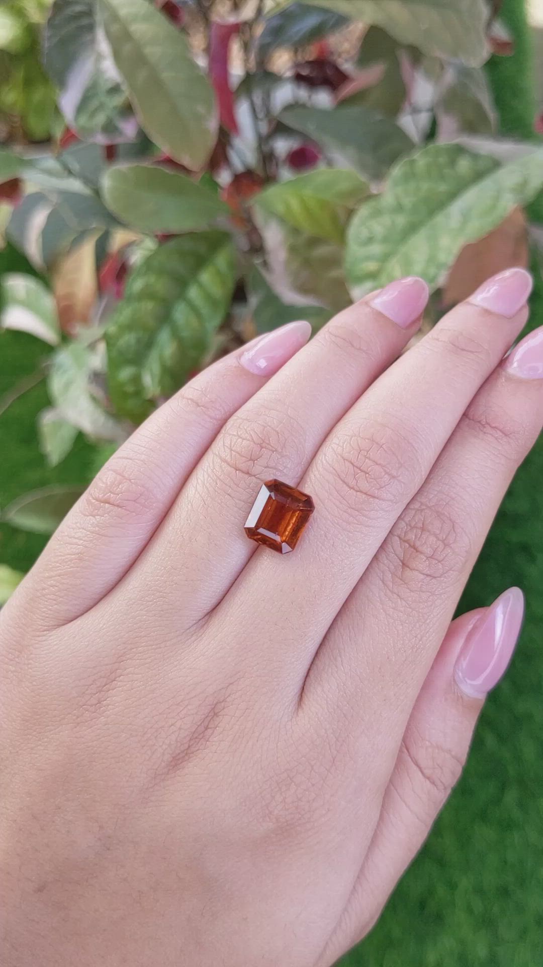 4.29 Ct. Orange Hessonite Garnet from Madagascar Size Video