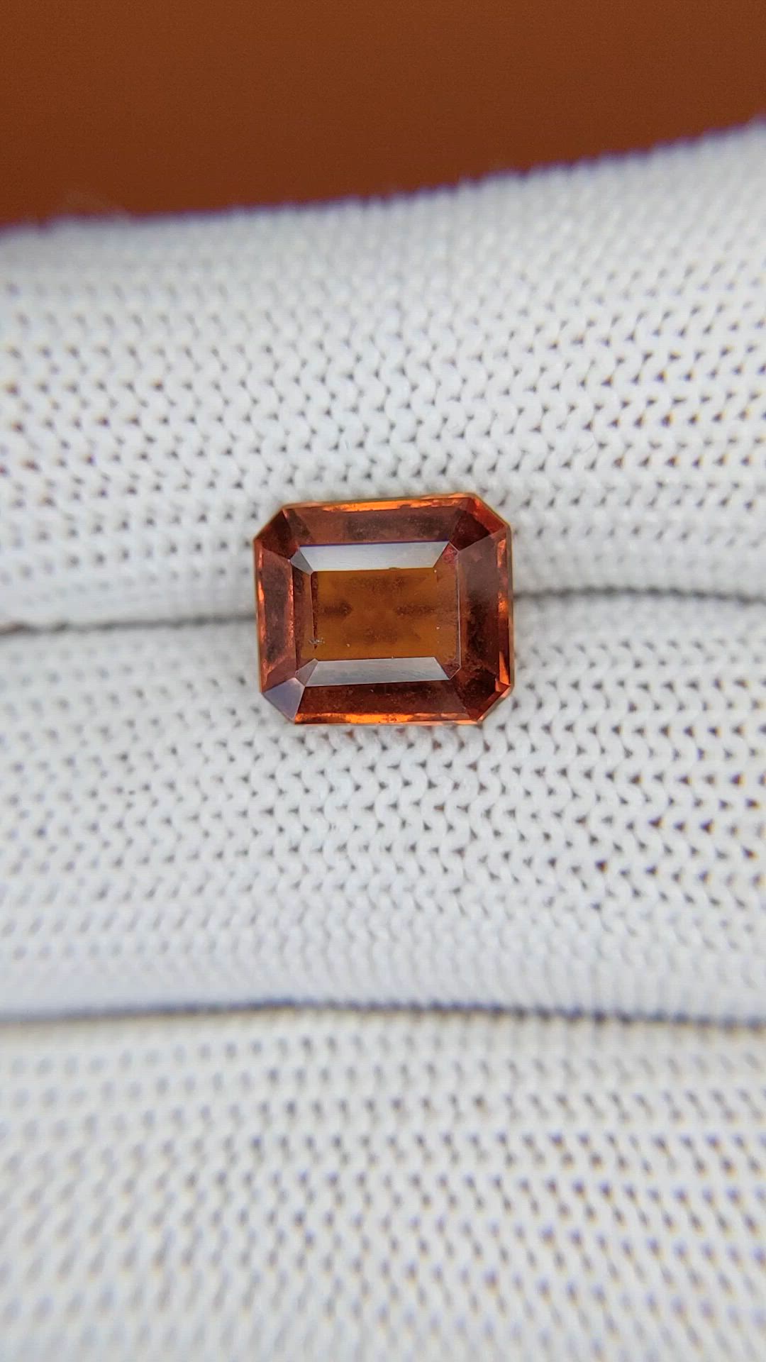 4.29 Ct. Orange Hessonite Garnet from Madagascar Size Video