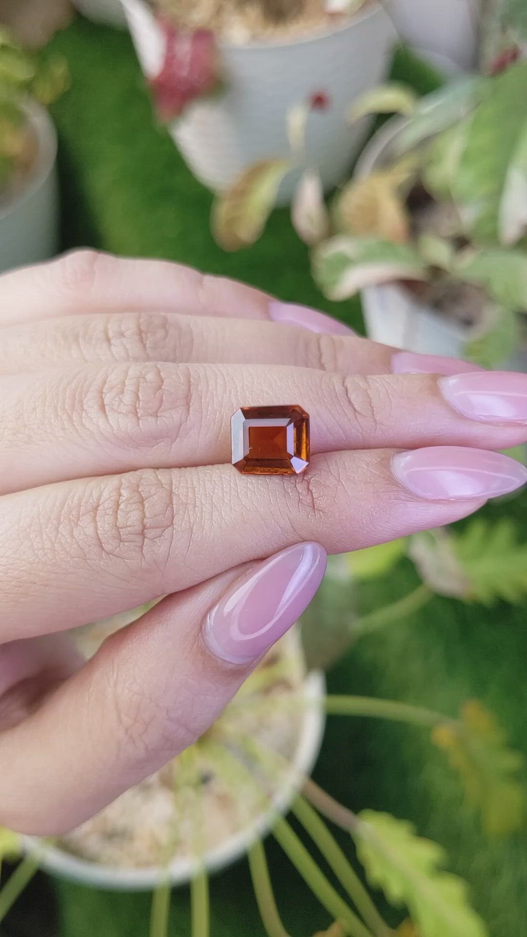 4.29 Ct. Orange Hessonite Garnet from Madagascar Size Video