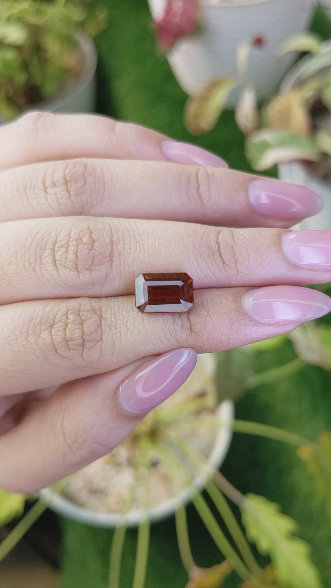 4.84 Ct. Orange Hessonite Garnet from Madagascar Size Video