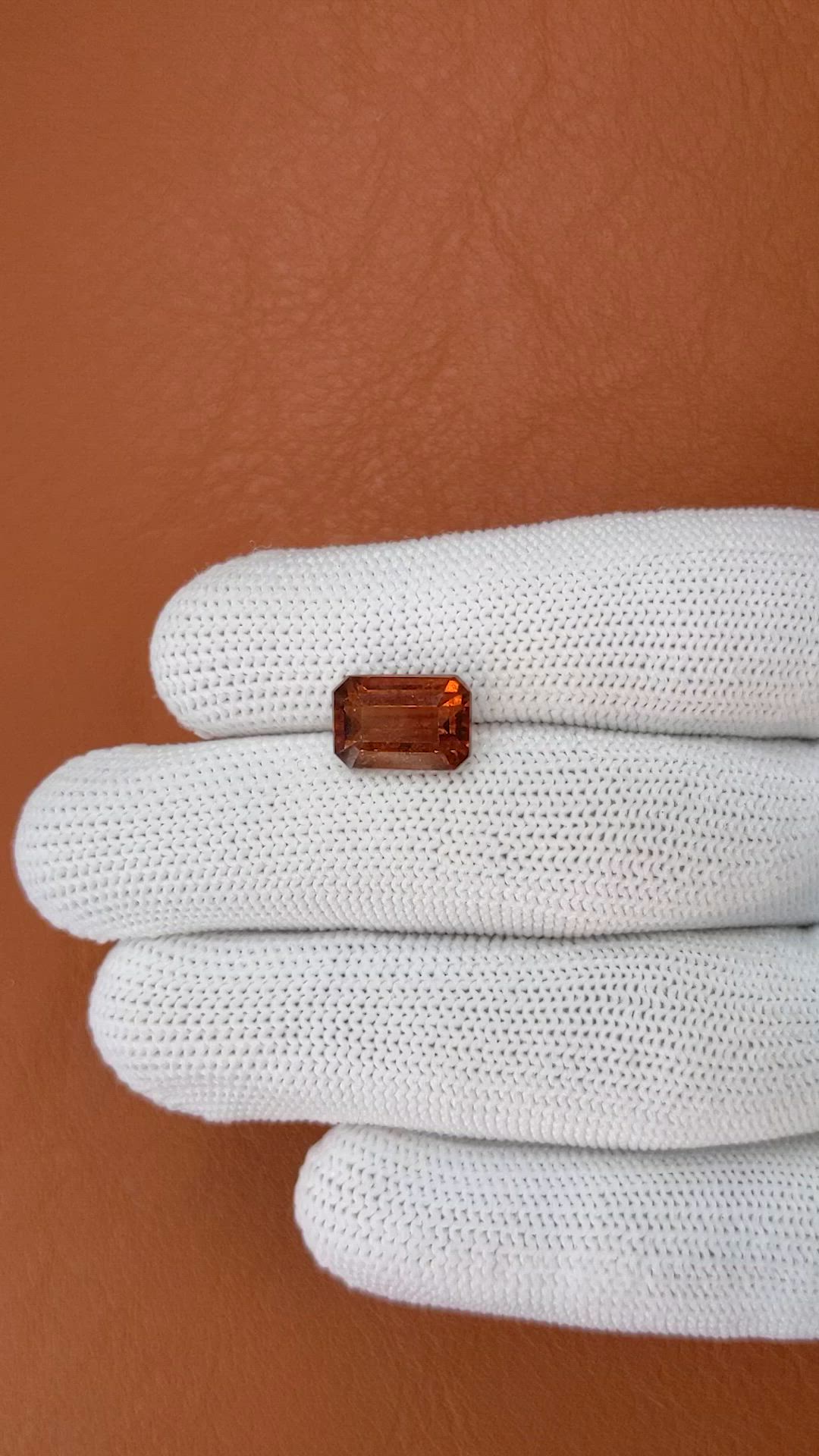 4.84 Ct. Orange Hessonite Garnet from Madagascar Size Video