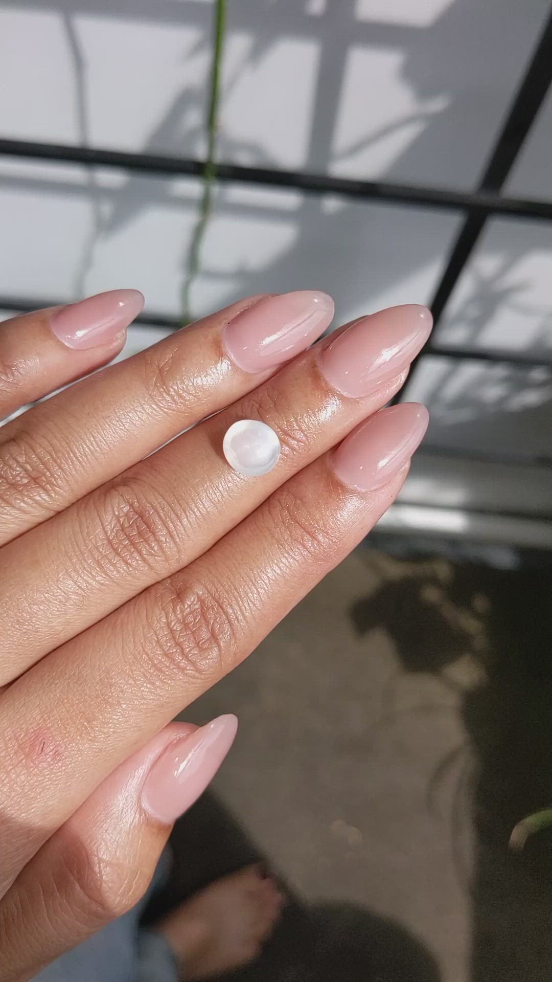 1.96 Ct. White Cabochon Moonstone from Ceylon (Sri Lanka) Size Video