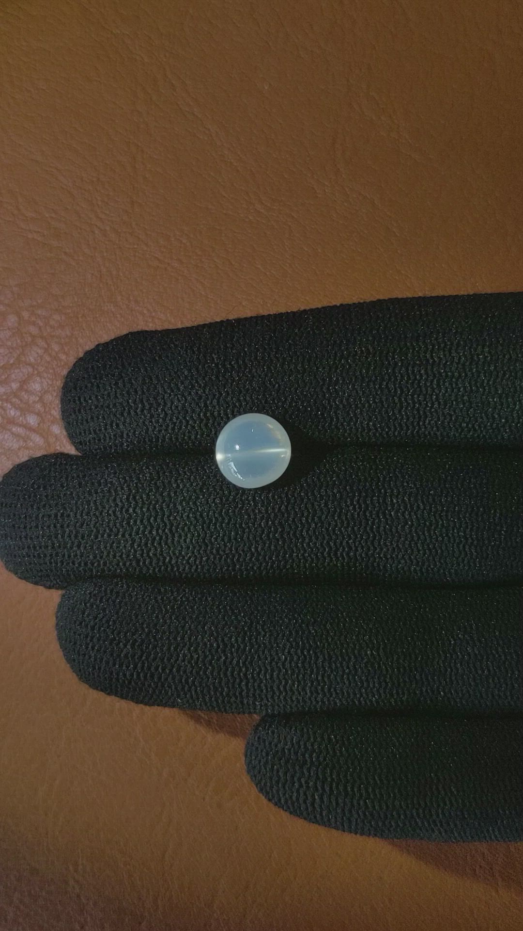2.67 Ct. White Cabochon Moonstone from Ceylon (Sri Lanka) Size Video