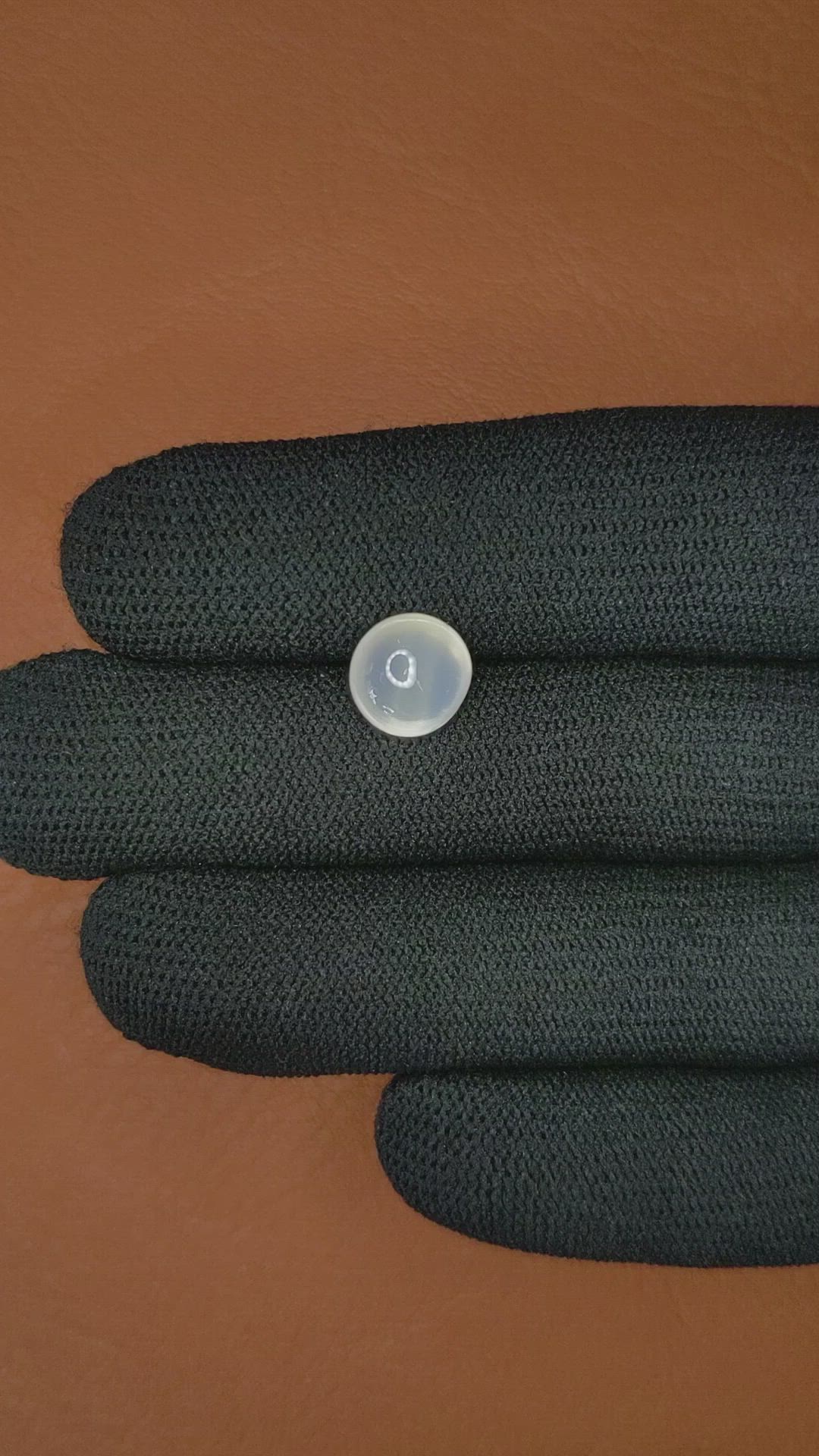 2.67 Ct. White Cabochon Moonstone from Ceylon (Sri Lanka) Size Video