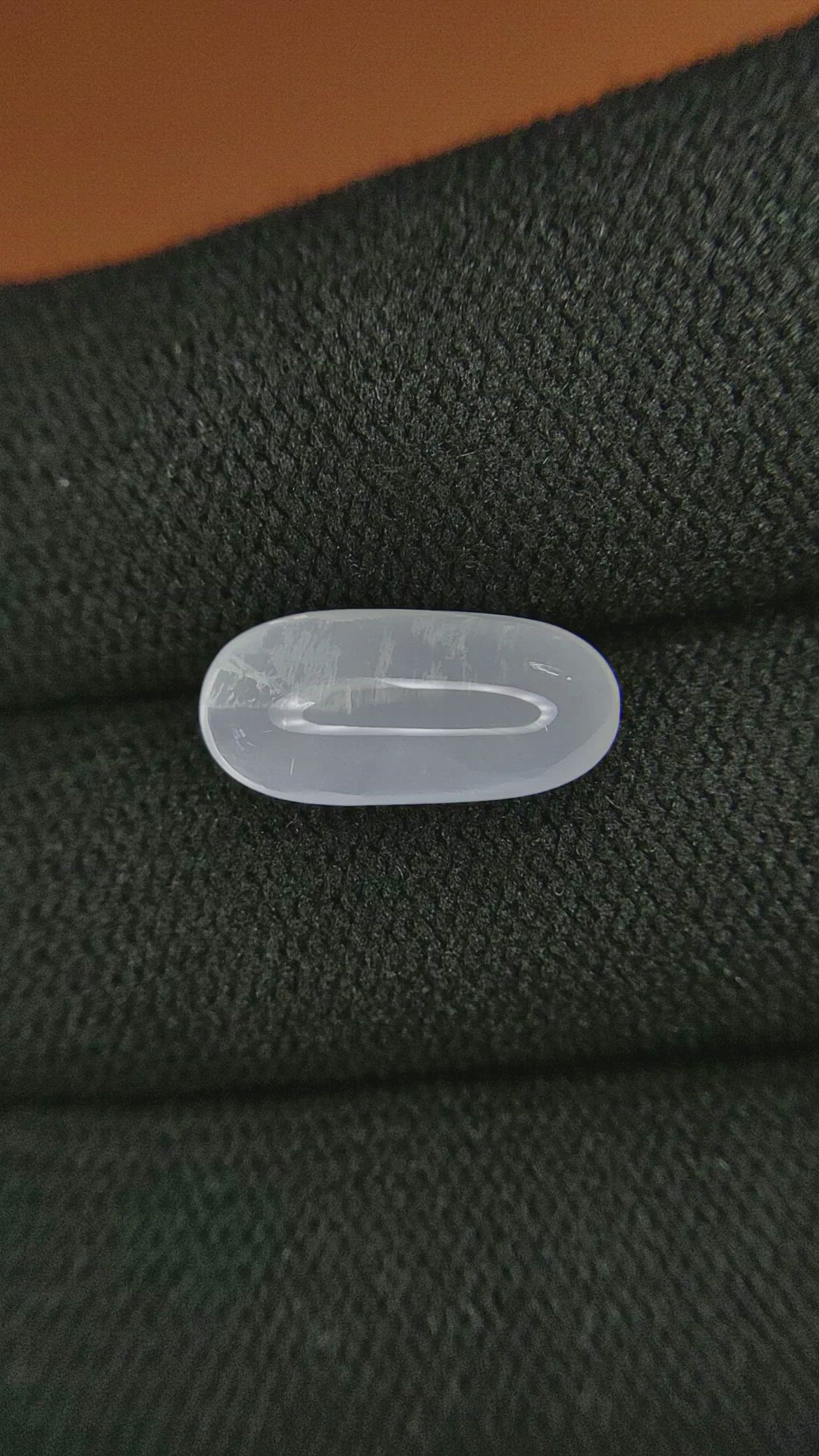 3.31 Ct. White Cabochon Moonstone from Ceylon (Sri Lanka) Size Video