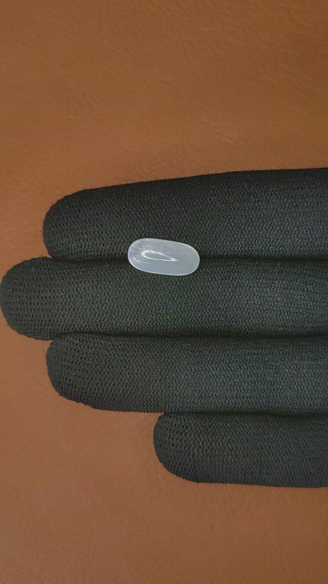 3.31 Ct. White Cabochon Moonstone from Ceylon (Sri Lanka) Size Video