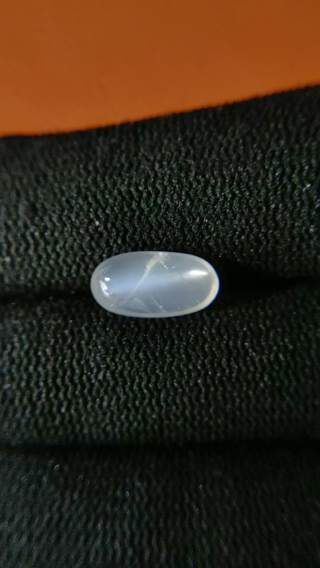 2.24 Ct. White Cabochon Moonstone from Ceylon (Sri Lanka) Size Video