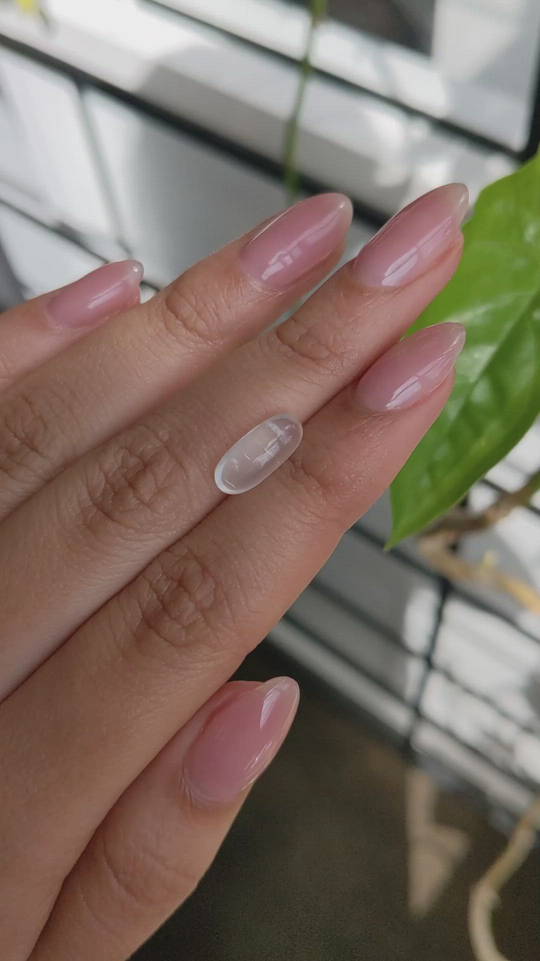2.35 Ct. White Cabochon Moonstone from Ceylon (Sri Lanka) Size Video