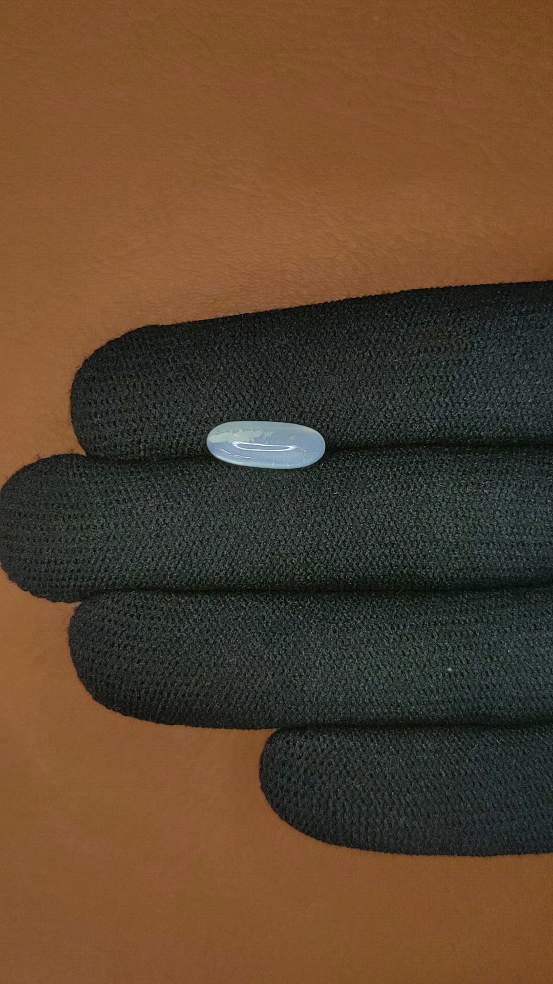 2.16 Ct. White Cabochon Moonstone from Ceylon (Sri Lanka) Size Video