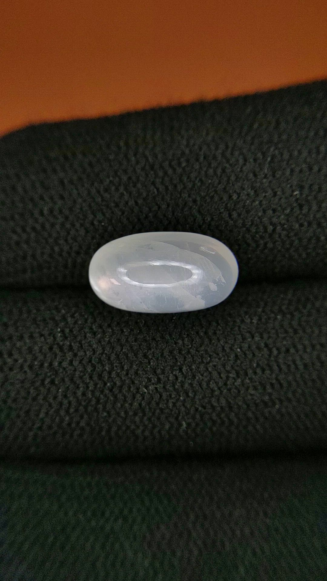 4.15 Ct. White Cabochon Moonstone from Ceylon (Sri Lanka) Size Video