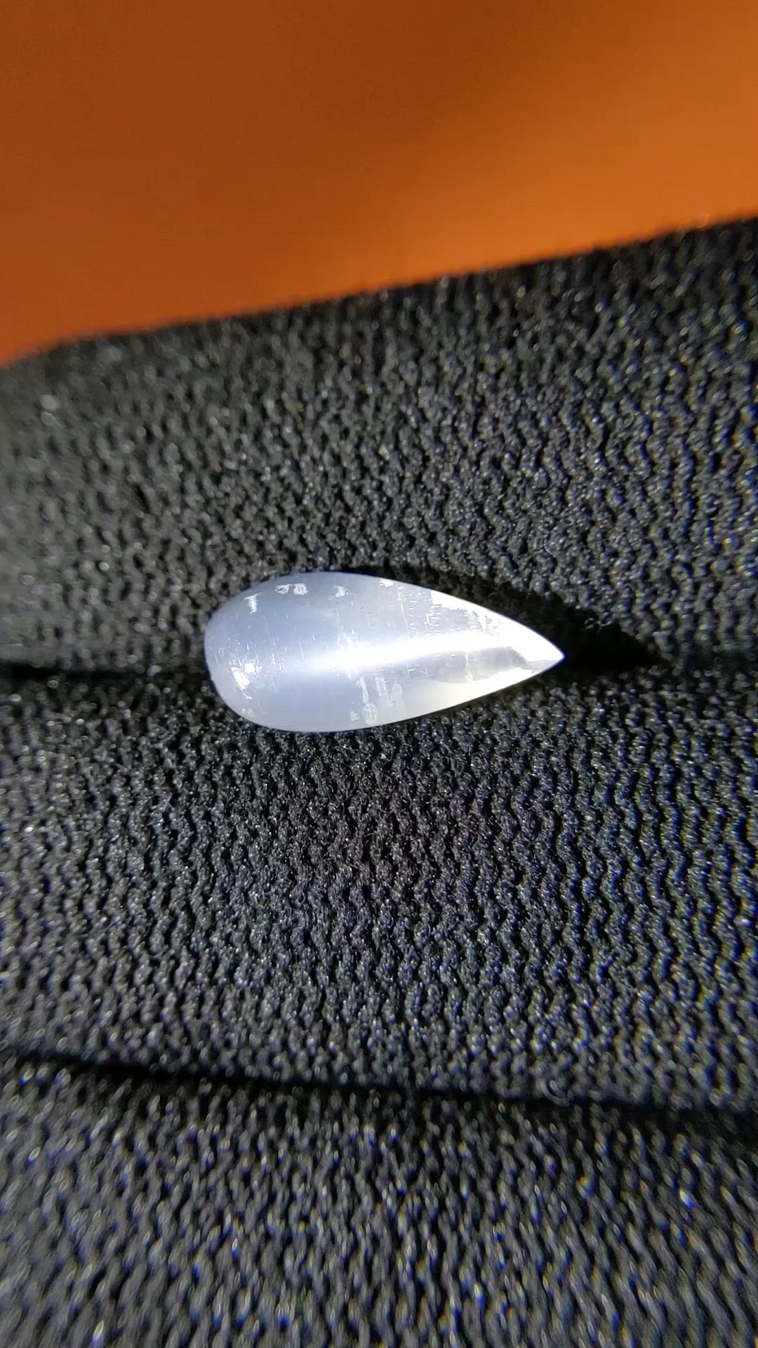 2.54 Ct. White Cabochon Moonstone from Ceylon (Sri Lanka) Size Video