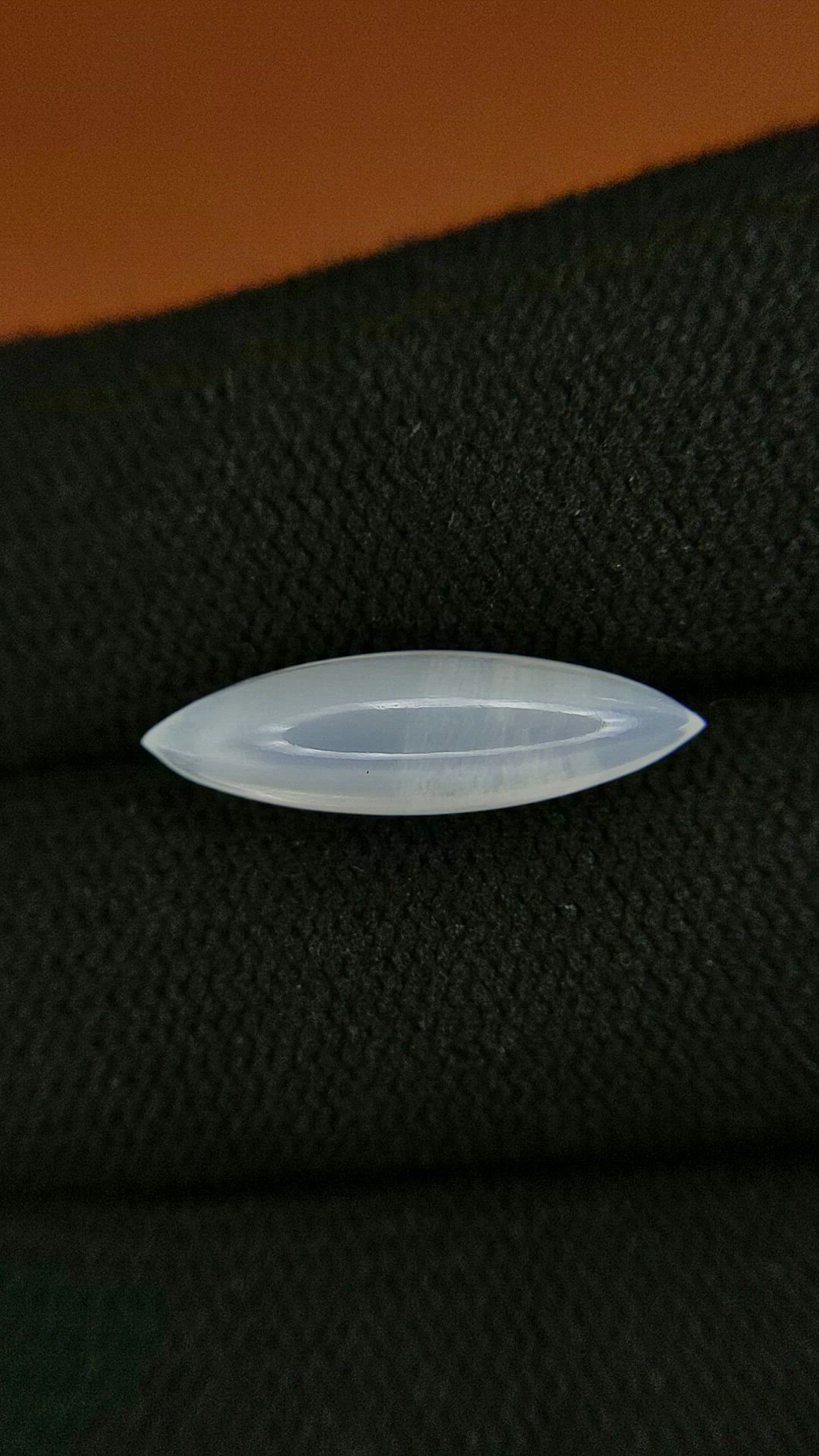 3.28 Ct. White Cabochon Moonstone from Ceylon (Sri Lanka) Size Video