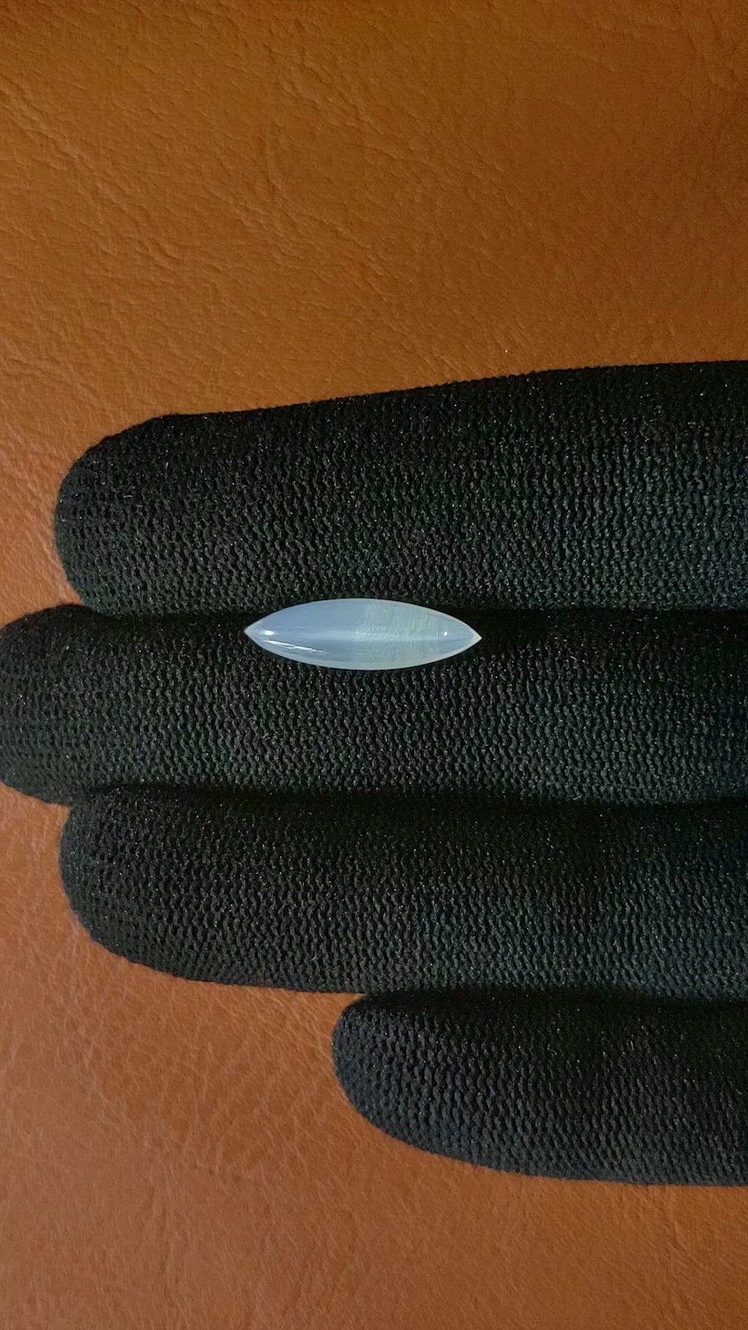 3.28 Ct. White Cabochon Moonstone from Ceylon (Sri Lanka) Size Video