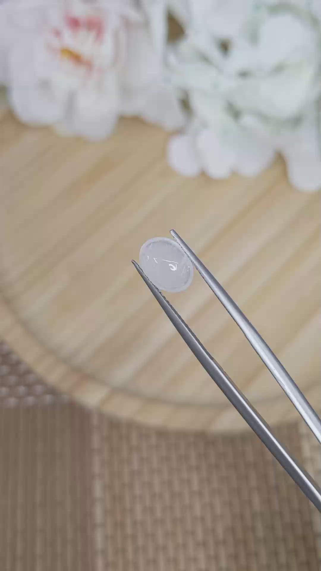 1.65 Ct. White Cabochon Moonstone from Ceylon (Sri Lanka) Size Video