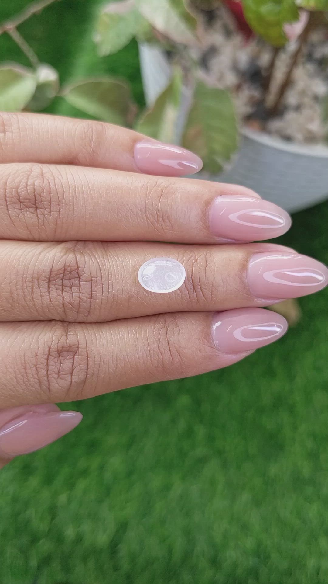 1.65 Ct. White Cabochon Moonstone from Ceylon (Sri Lanka) Size Video