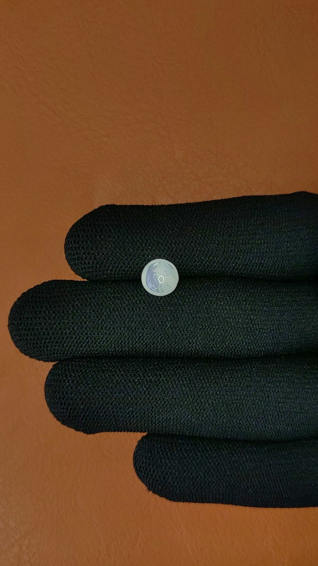 1.41 Ct. White Cabochon Moonstone from Ceylon (Sri Lanka) Size Video