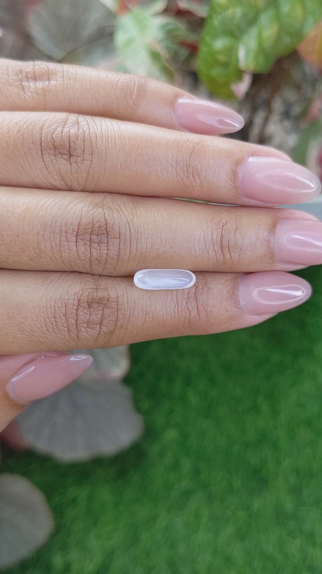 1.71 Ct. White Cabochon Moonstone from Ceylon (Sri Lanka) Size Video