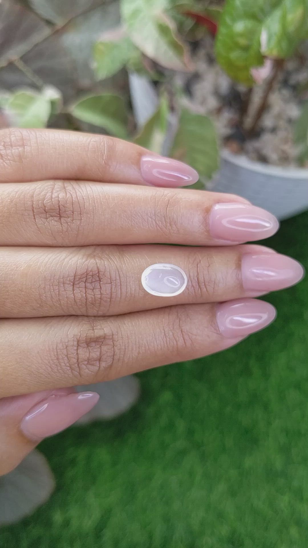 1.92 Ct. White Cabochon Moonstone from Ceylon (Sri Lanka) Size Video
