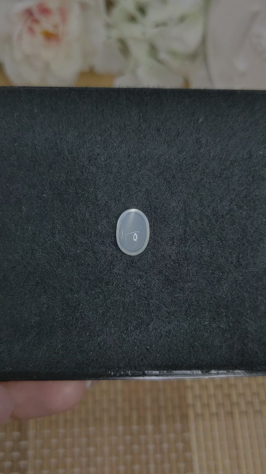 1.92 Ct. White Cabochon Moonstone from Ceylon (Sri Lanka) Size Video