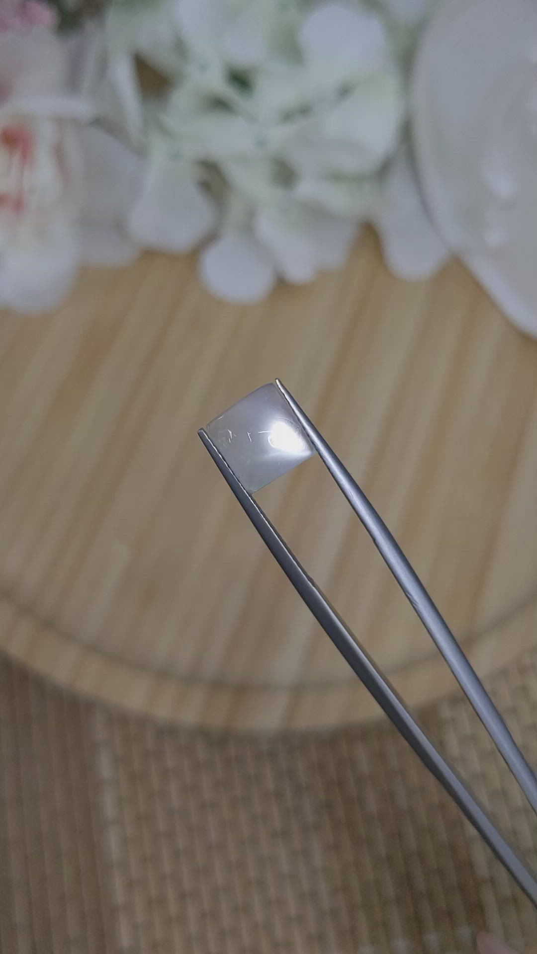 2.91 Ct. White Cabochon Moonstone from Ceylon (Sri Lanka) Size Video