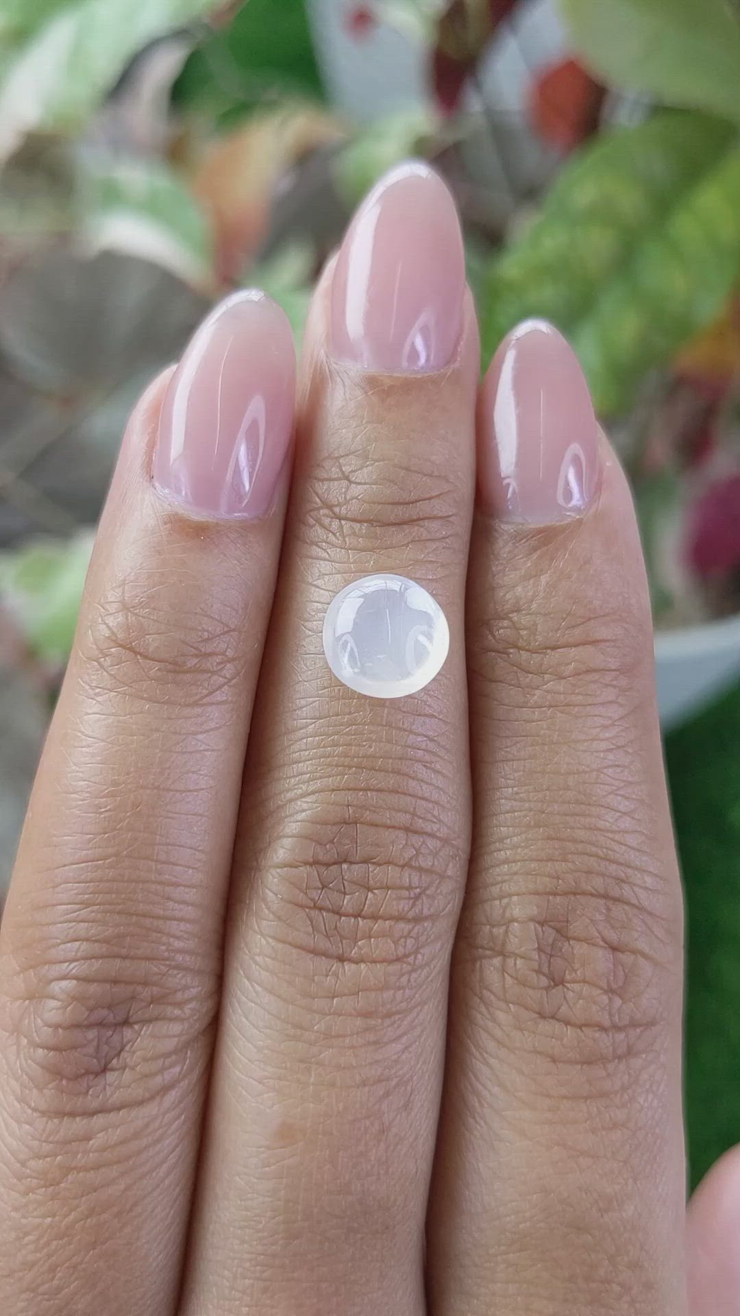 1.76 Ct. White Cabochon Moonstone from Ceylon (Sri Lanka) Size Video