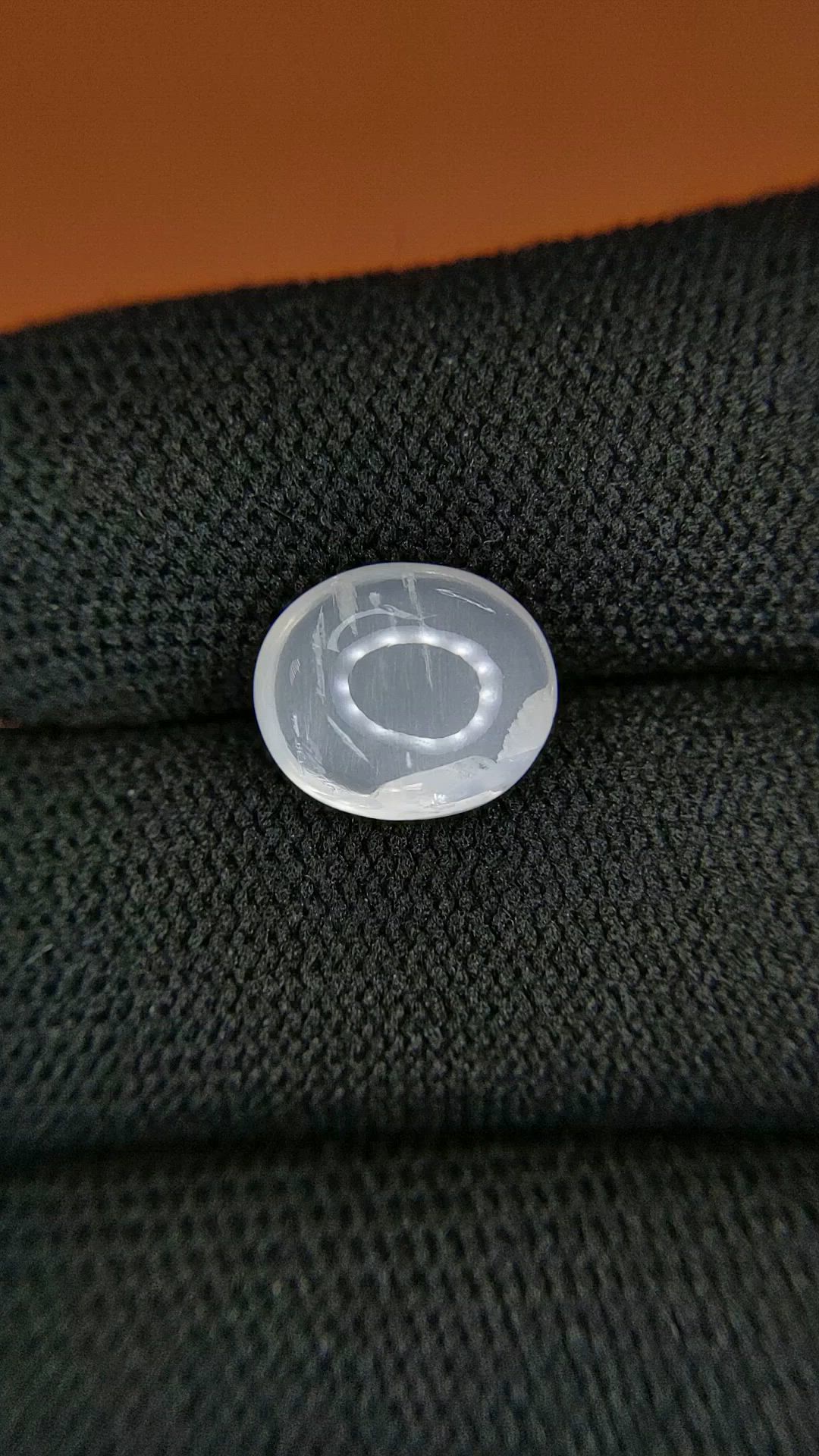 2.81 Ct. White Cabochon Moonstone from Ceylon (Sri Lanka) Size Video