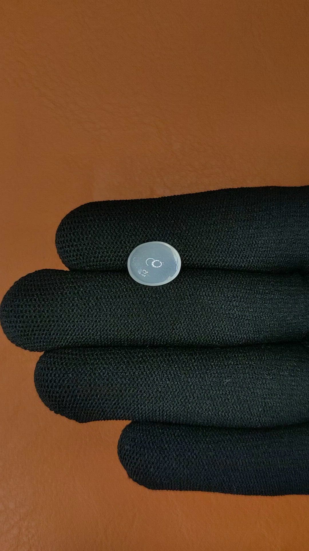 3.40 Ct. White Cabochon Moonstone from Ceylon (Sri Lanka) Size Video