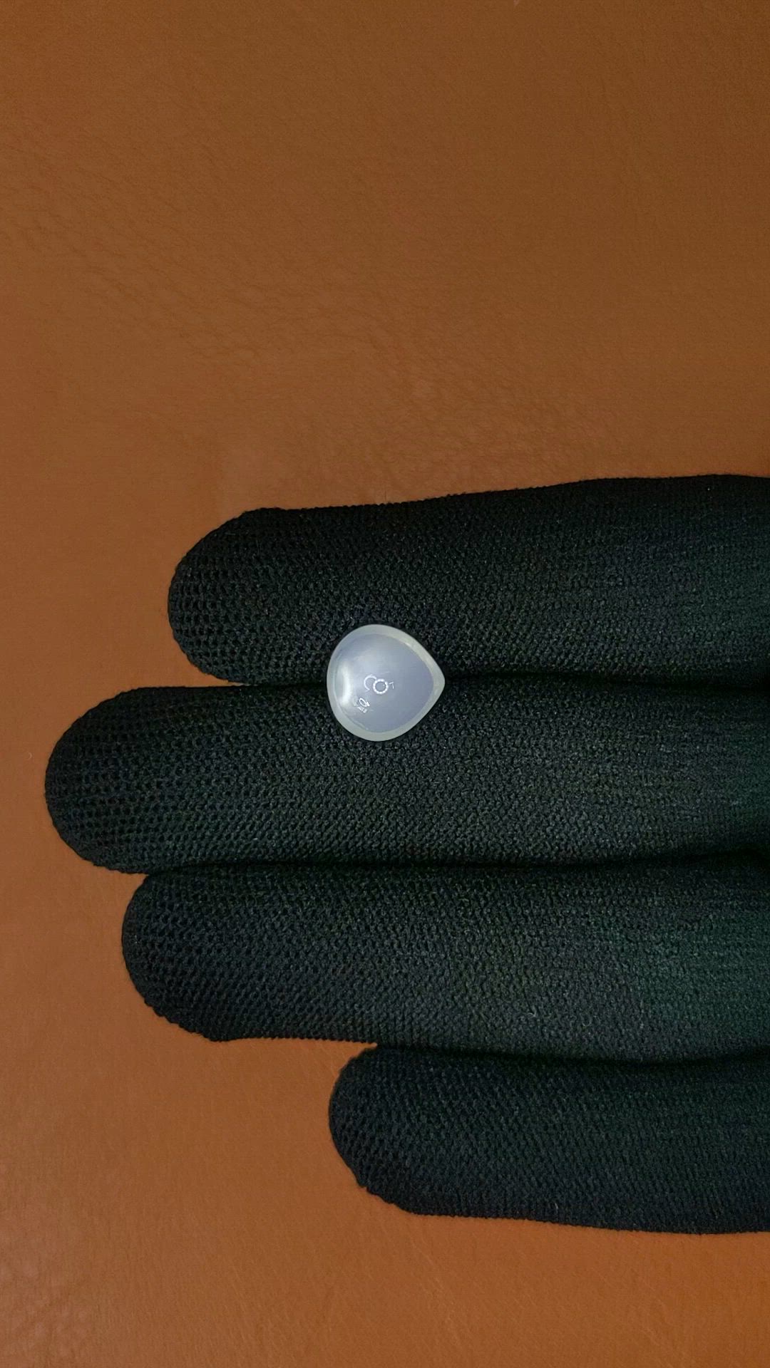3.79 Ct. White Cabochon Moonstone from Ceylon (Sri Lanka) Size Video