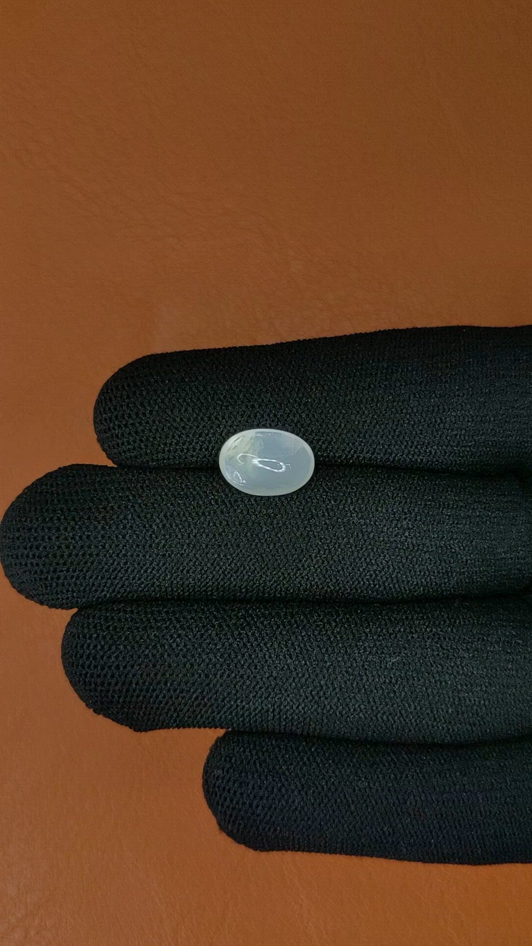 2.71 Ct. White Cabochon Moonstone from Ceylon (Sri Lanka) Size Video