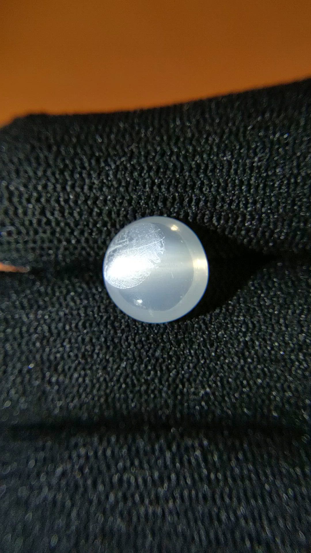 3.90 Ct. White Cabochon Moonstone from Ceylon (Sri Lanka) Size Video