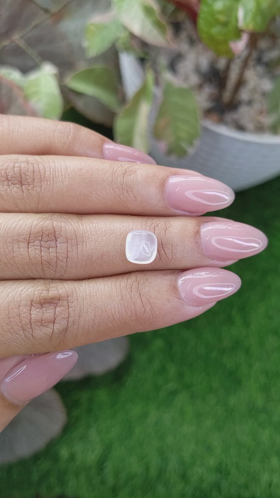 1.44 Ct. White Cabochon Moonstone from Ceylon (Sri Lanka) Size Video