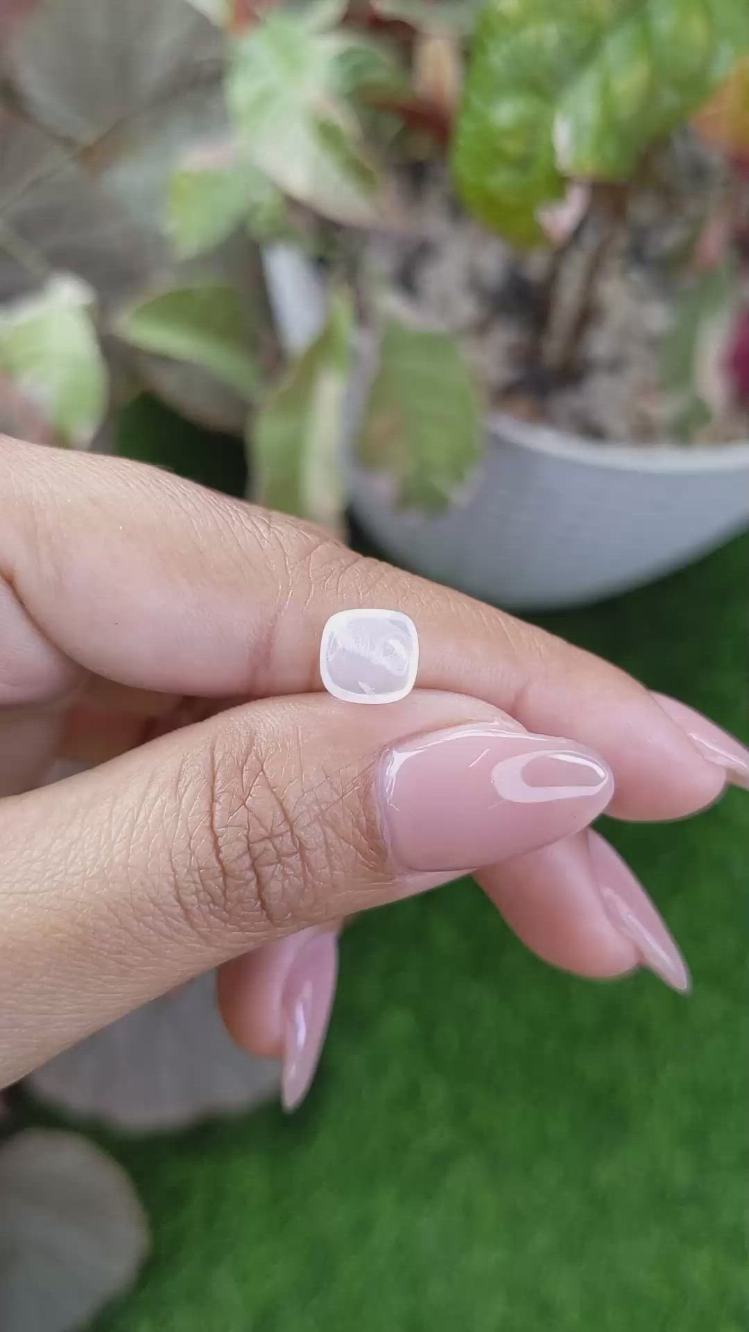 1.44 Ct. White Cabochon Moonstone from Ceylon (Sri Lanka) Size Video