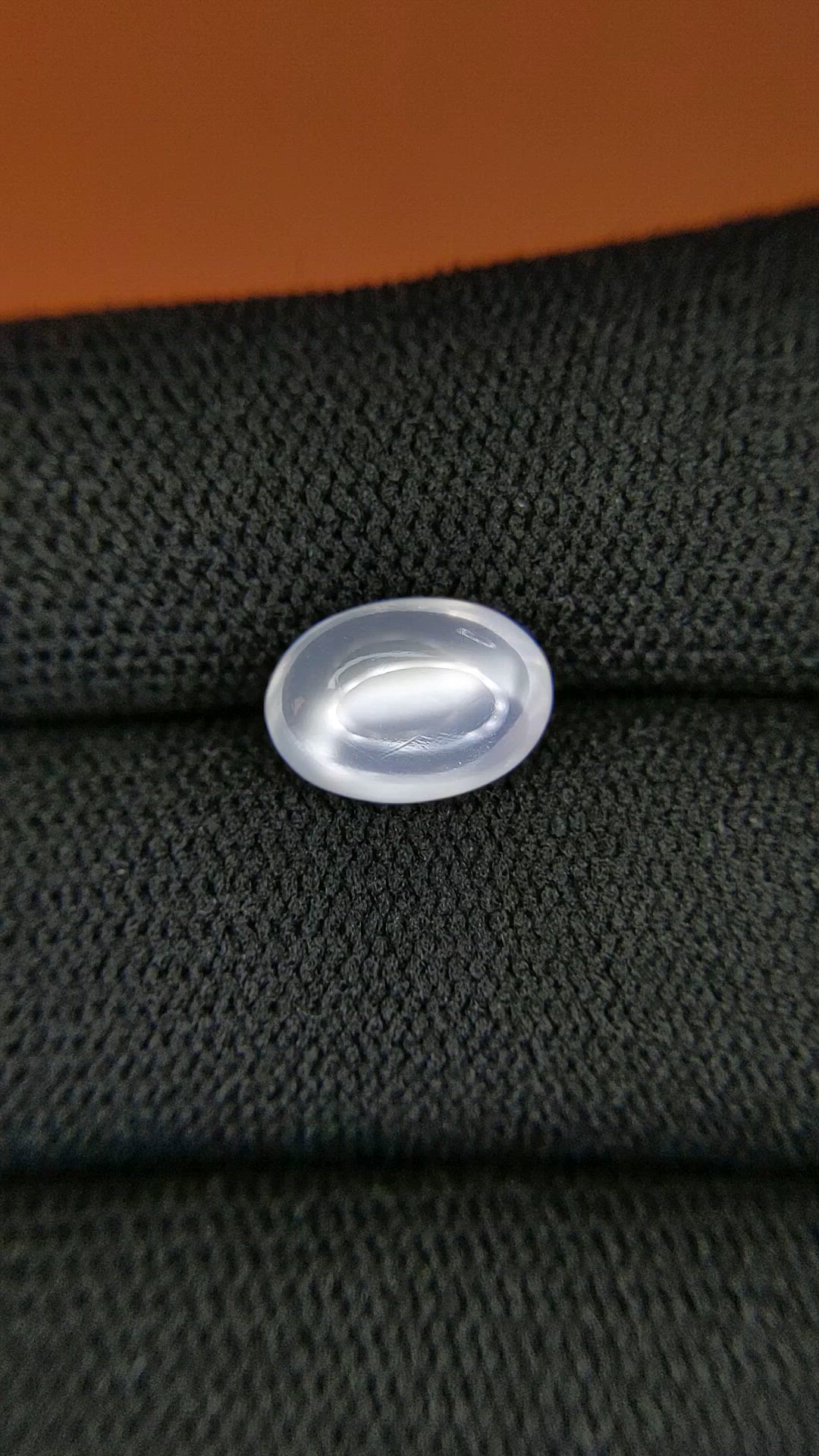 2.14 Ct. White Cabochon Moonstone from Ceylon (Sri Lanka) Size Video