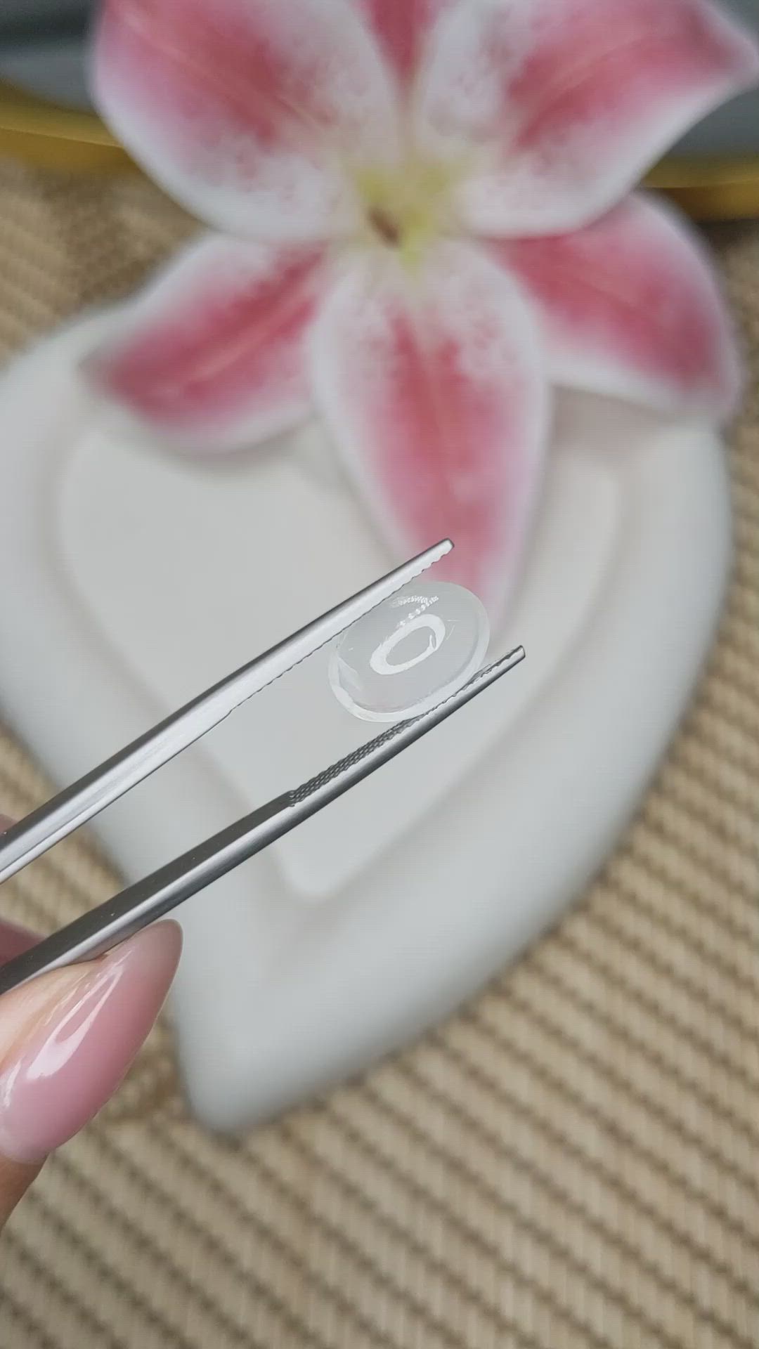 3.44 Ct. White Cabochon Moonstone from Ceylon (Sri Lanka) Size Video
