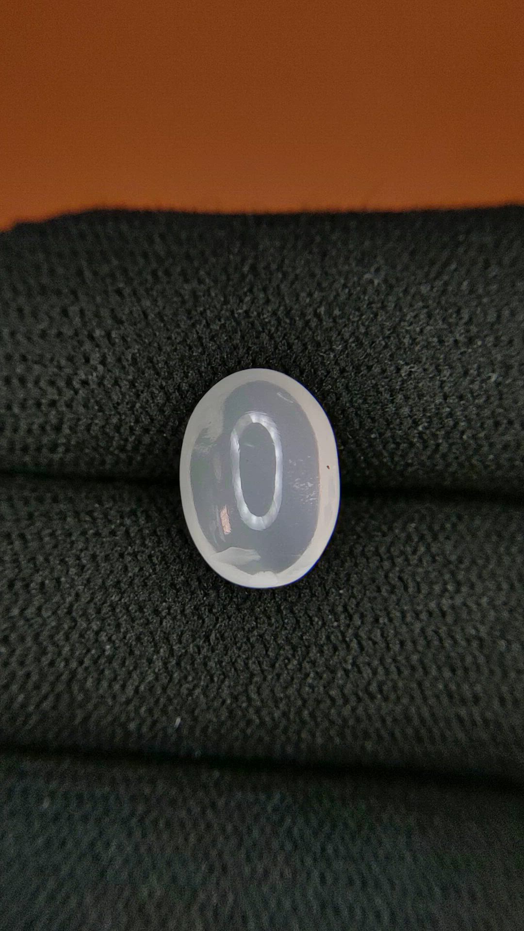 3.44 Ct. White Cabochon Moonstone from Ceylon (Sri Lanka) Size Video