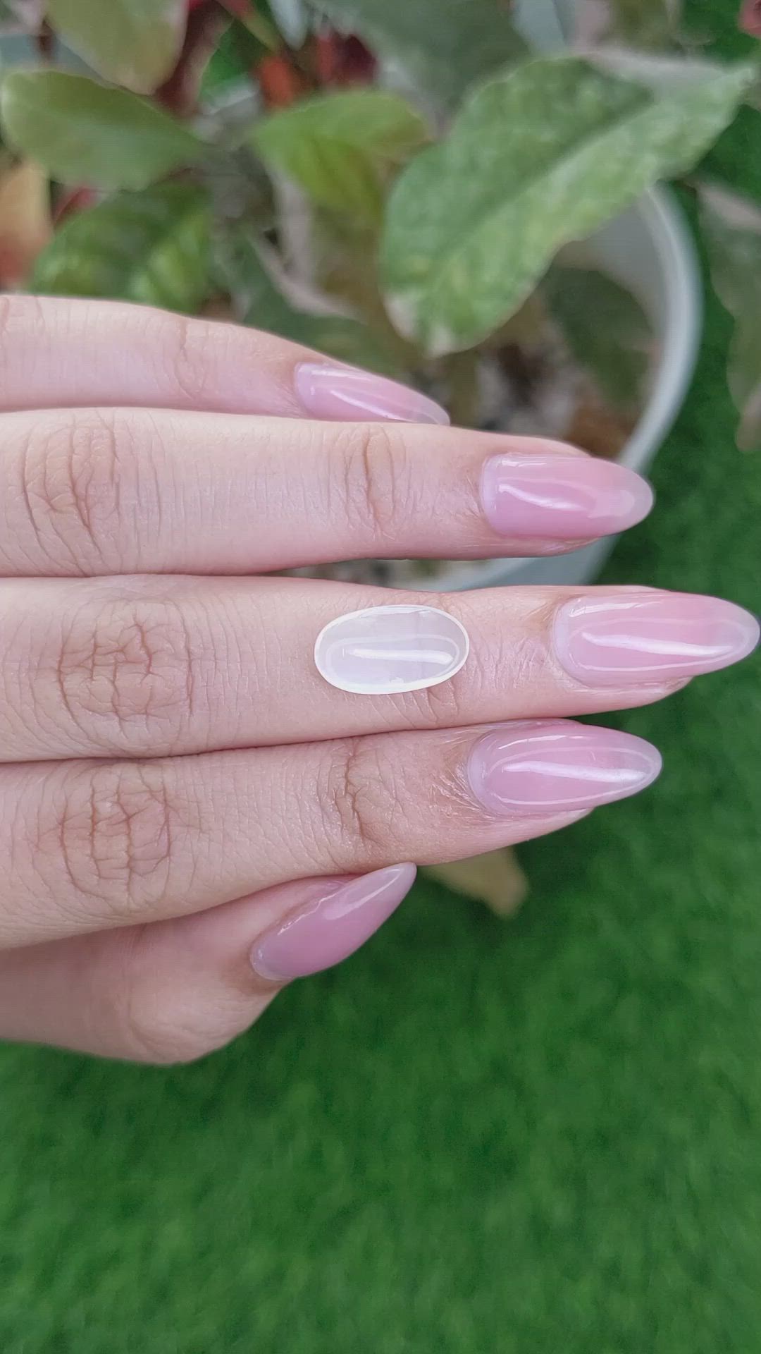 2.70 Ct. White Cabochon Moonstone from Ceylon (Sri Lanka) Size Video