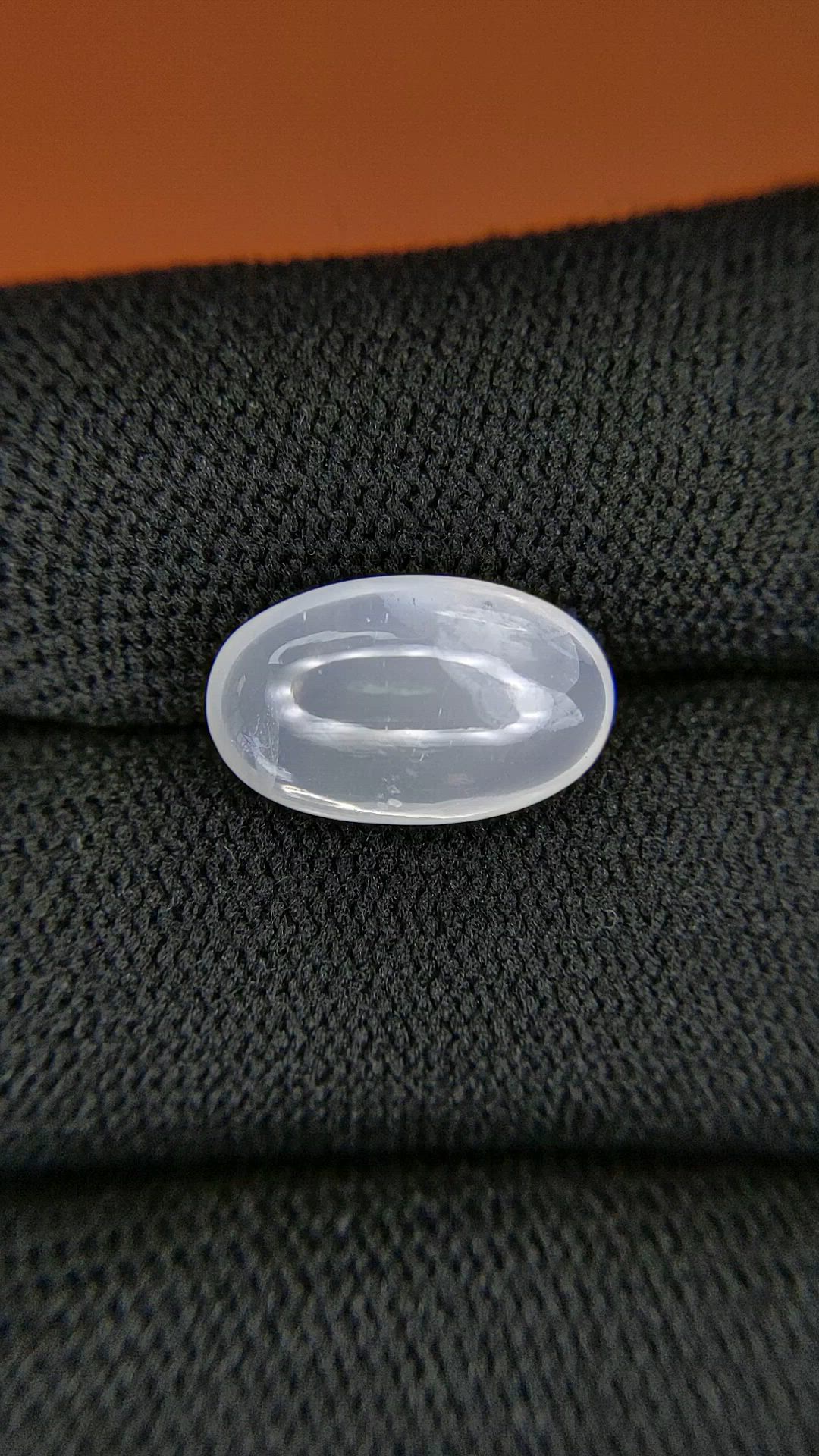 4.18 Ct. White Cabochon Moonstone from Ceylon (Sri Lanka) Size Video