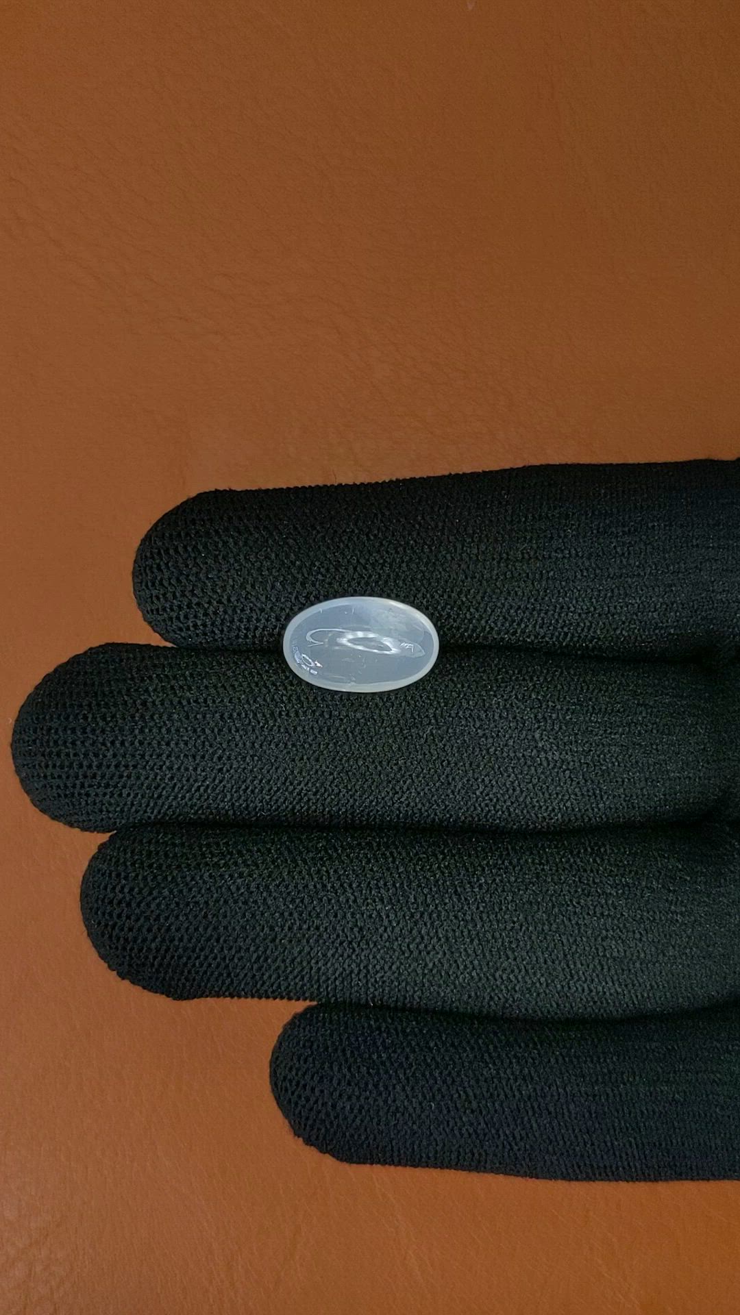 4.18 Ct. White Cabochon Moonstone from Ceylon (Sri Lanka) Size Video