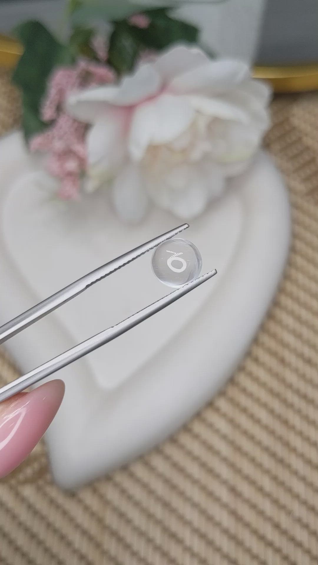 1.99 Ct. White Cabochon Moonstone from Ceylon (Sri Lanka) Size Video