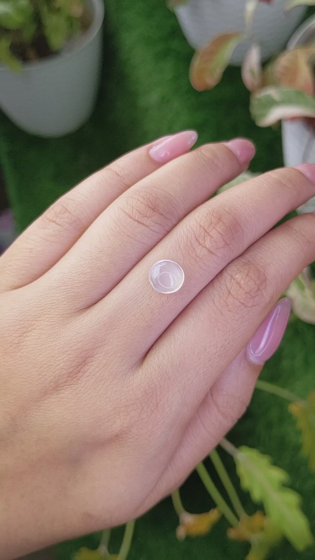 1.99 Ct. White Cabochon Moonstone from Ceylon (Sri Lanka) Size Video